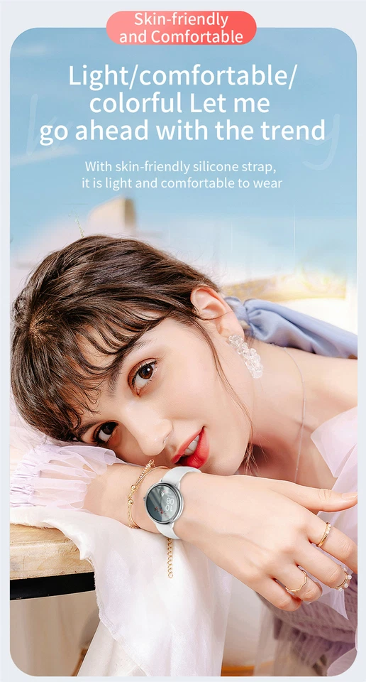 Women Bluetooth Smart Watch Sleep Monitor Wristwatch Female Fitness Tracker - Image 2 of 4