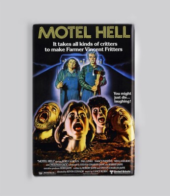 MOTEL HELL (1980) - 2'' x 3'' MOVIE POSTER MAGNET (horror vhs cult retro fangoria)