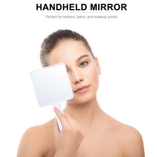 Barber Mirror Handheld Portable Handle Mirrors Makeup Hand Mirror Table Mirror - Picture 11 of 12
