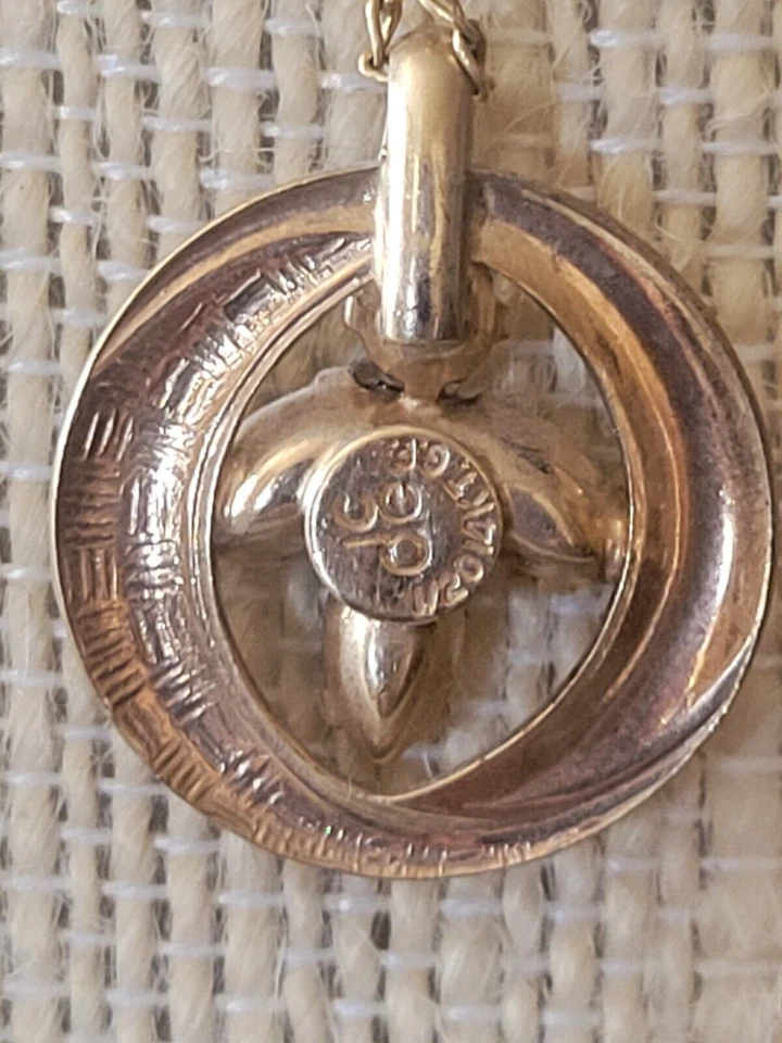 Collar Colgante DCE Curtis Zafiros Azules Lleno de Oro 14K Foto 3 de 3