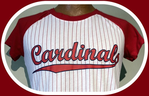 St Louis Cardinals Short Sleeve Baseball TShirt Women’s Med PINK Victoria Secret - Picture 2 of 5