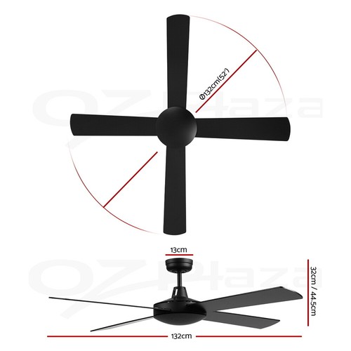 Devanti Ceiling Fan 52'' Ceiling Fans Remote 8H Timer Wooden Blades 1300mm Home - Picture 9 of 33