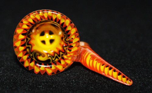 14mm FLAMING VORTEX Glasschiebeschale mit integriertem Sieb Tabak Glas Schiebeschale - Bild 3 von 4