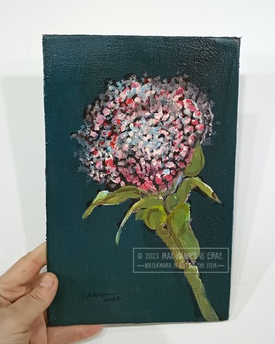 Variegated Carnation 2022 C Peterson * Original Oil Painting * Colorful Flower - Picture 10 of 24