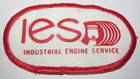 LES Industrial Engine Service Patch Red & White 2.5" x 4.5" — photo 1