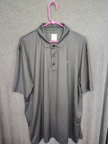 Callaway Shirt Herren XL Schwarz Geometrisch Opti-Dri Kurzarm Polo Golf