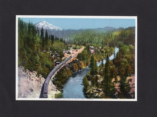 Vintage Print View of the Sacramento River Mt Shasta from Castella Train C1915 - Picture 2 of 2
