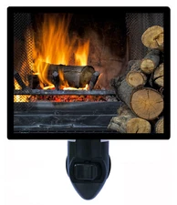 Decorative Photo Night Light, Fireplace