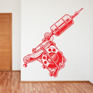 Tattoo Parlour wall sticker tattooist skull graphics quote decal art tt8