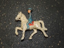 Vintage Grey Iron Toy Soldiers Cavalry on Horse