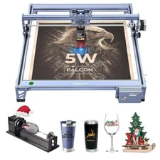 Creality Falcon 5W Laser Engraver Cutting Christmas DIY Gift with Rotary Roller
