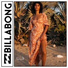 BNWT BILLABONG PARADISE COVE MIDI DRESS (DRIED MANGO) MED/10 NEW SEASON RRP $140