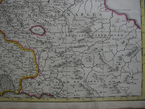 Italia Toscana Estats l'Eglise et Toscana tarjeta de grabado en cobre original 1720 - Imagen 2 de 4