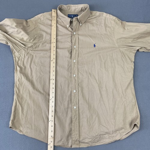 Ralph Lauren Shirt Mens XXL Brown Classic Fit Button Down Pony Preppy Business - Imagen 7 de 9