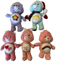 Care Bears 8" plush lot of 5 Wish - Harmony - Cheer - Love a Lot and True Heart