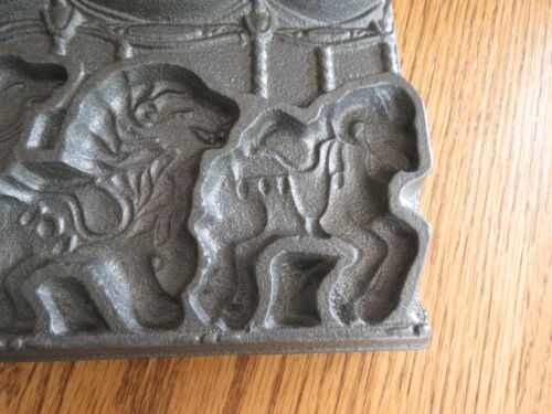 John Wright Cast Iron Baking Pan Carousel 2-sided Shortbread Cookie Mold - Picture 10 of 11