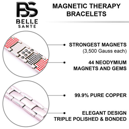 Ampio Splendido Bracciale Magnetico Rame Puro Braccialetto Sollievo Dolorifico Equilibrio Energia Q - Foto 8 di 10