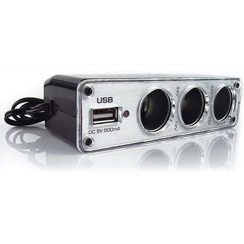 Car Cigarette Multi Socket Triple Splitter Lighter 3Way Adapter USB-Charger L6H3 - Picture 8 of 8