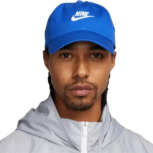 Cappello Berretto Nike Club Blu Royal FB5368 480 Regolabile Taglia M/L Logo Futura - Foto 5 di 6