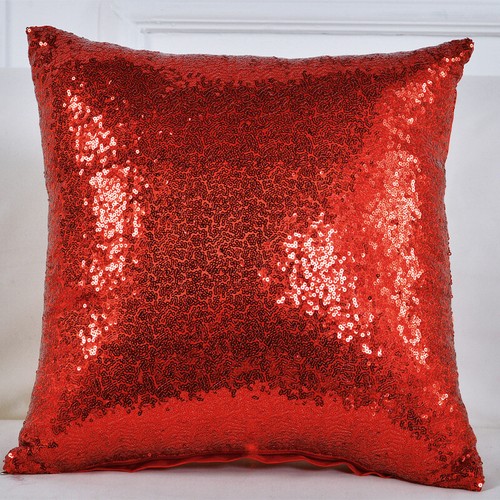 Glittering Gold Sequins Pillow Covers 16x16 Set of 2 Decorative Accents - Picture 6 of 14