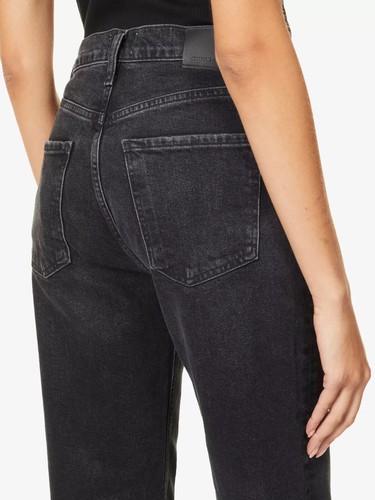 Citizens of Humanity FLORENCE WIDE Black Straight Leg Mid Rise Jeans W23 XXS NEW - Picture 5 of 17