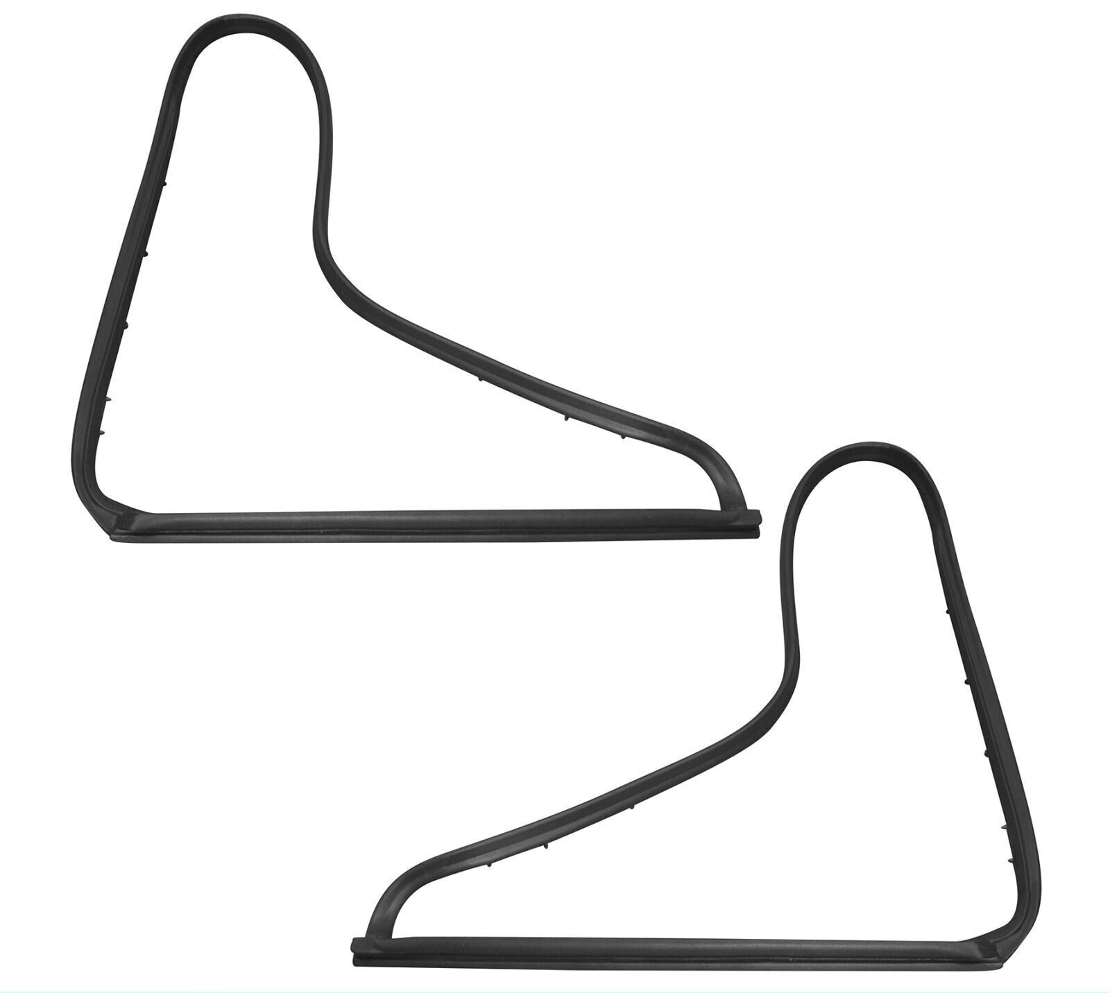 Resto-Rubber T-Top Weatherstrip Seal Set For Corvette 1977-1982 - Pair With 18 Mounting Clips - Black Rubber