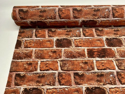 RED BRICK WALL bricks Curtain Upholstery Cotton Fabric Material EXTRA WIDE 280cm - Picture 6 of 9