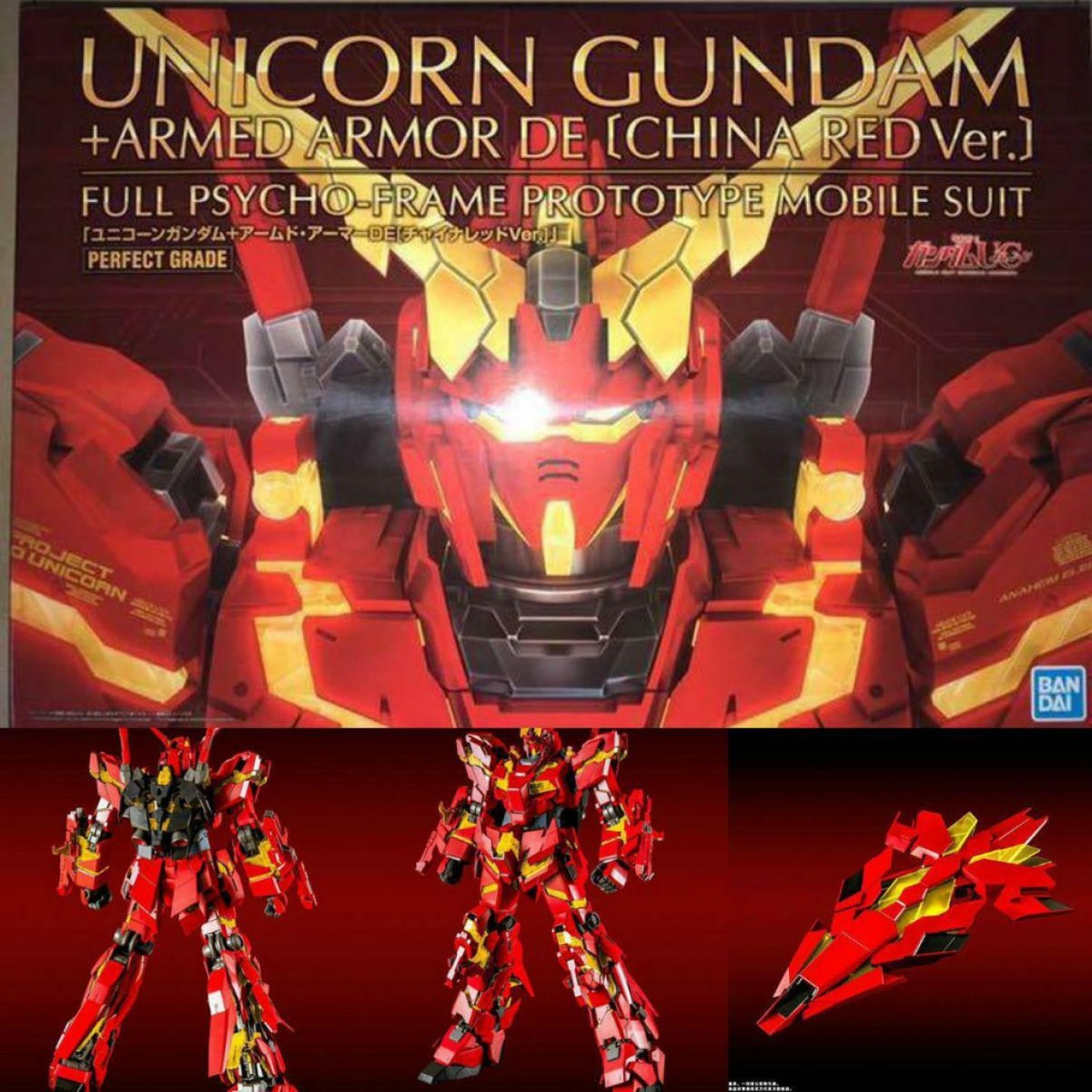 BANDAI Unicorn Gundam PG 1/60 RX-0 China Red Limited 5000 BANDAI Unicorn Gundam PG 1/60 RX-0 China Red Limited 5000