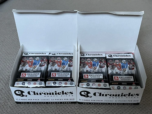 2021 Panini Chronicles Football Draft Picks Cello Packs 2 Boxes Of 12 Packs