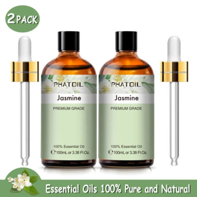 PHATOIL Jasmine Essential Oils(Pure Natural Undiluted)Aromatherapy Diffuser Massage Oil
