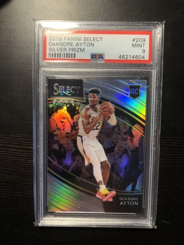 2018-19 Panini Select Courtside Silver DeAndre Ayton #209 Rookie RC PSA 9 Card