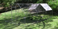 Walnest 20ft x 10ft x 6.5ft Large Metal Walk-in Chicken Coop Run Cage Hen House 9