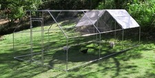 Walnest 20ft x 10ft x 6.5ft Large Metal Walk-in Chicken Coop Run Cage Hen House 8