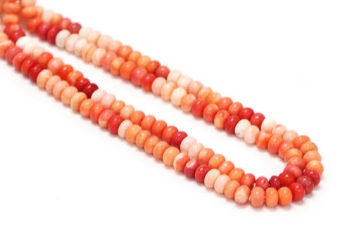 Beautiful Fire red shaded Opal Smooth rondelle shape Beads, 7-10 mm Red color - Picture 14 of 16