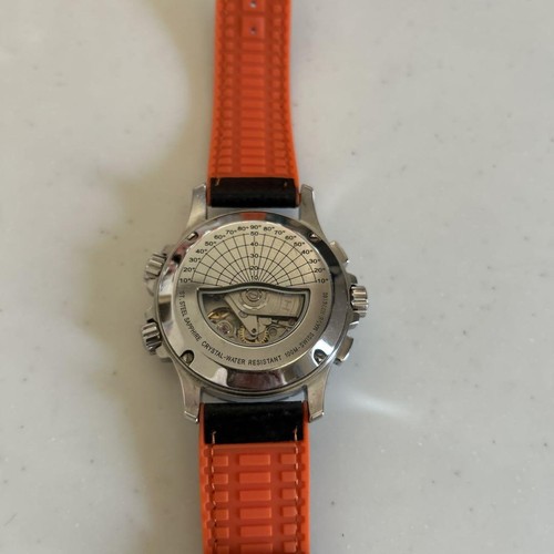 Reloj Hamilton Khaki X-Wind H776160 Piloto Cronógrafo Plateado Negro USADO raro - Imagen 4 de 5