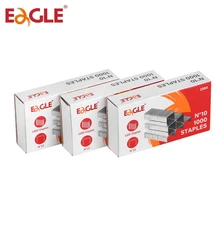 3-Box Bulk Pack Eagle No 10 Staples, 3000 Pcs Office & School Binding - NEW