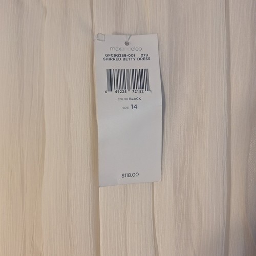 NWT Max & Cleo Women's Black Cream Sheath Dress - Size 14 - Picture 4 of 10