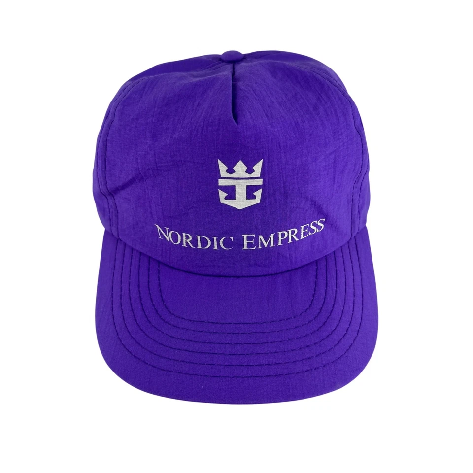 De colección Royal Caribbean Nordic Empress Sombrero Snapback Púrpura Nylon Gorra de Crucero Foto 2 de 4