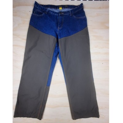 Cabelas Roughneck Mens 34x30 Blue Denim Brush Pants Hunting Upland Classic Fit