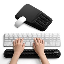 2-in-1 Keyboard  Mouse Wrist Rest Set   Ergonomic Pain-Relief Support, Me