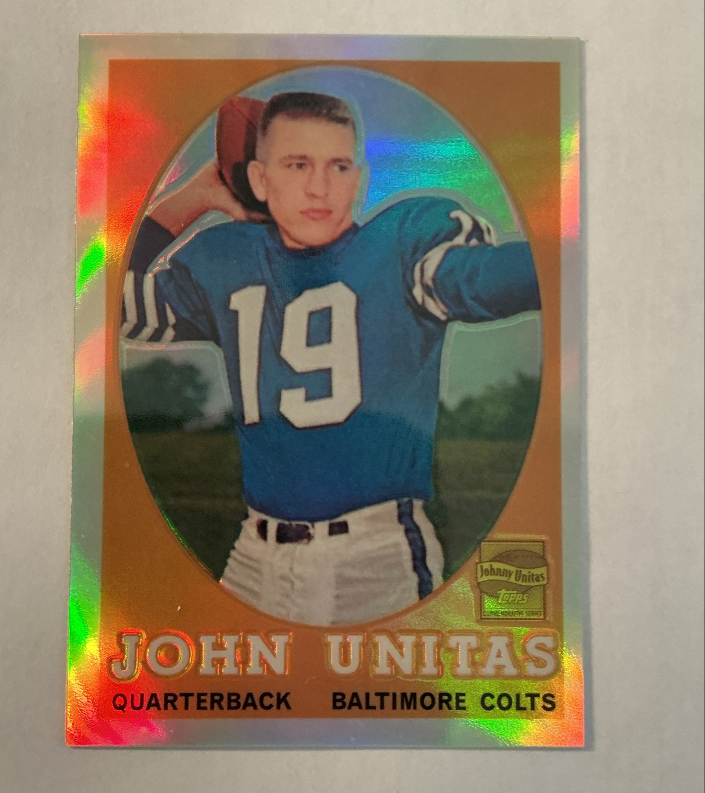 2000 Topps Chrome - Johnny Unitas Refractor Reprints Johnny Unitas 1958 Topps