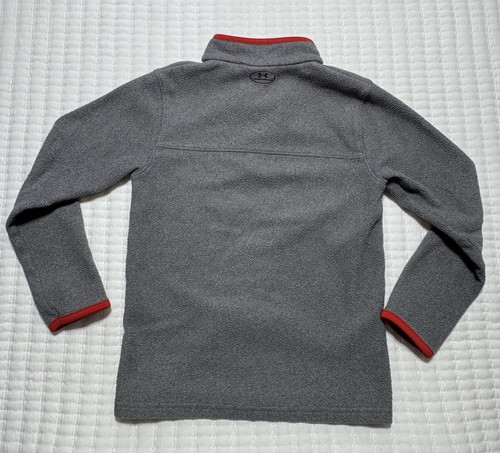 Under Armour Youth Size 6 Gray Fleece 1/4 Zip Pullover Sweatshirt - Picture 6 of 6