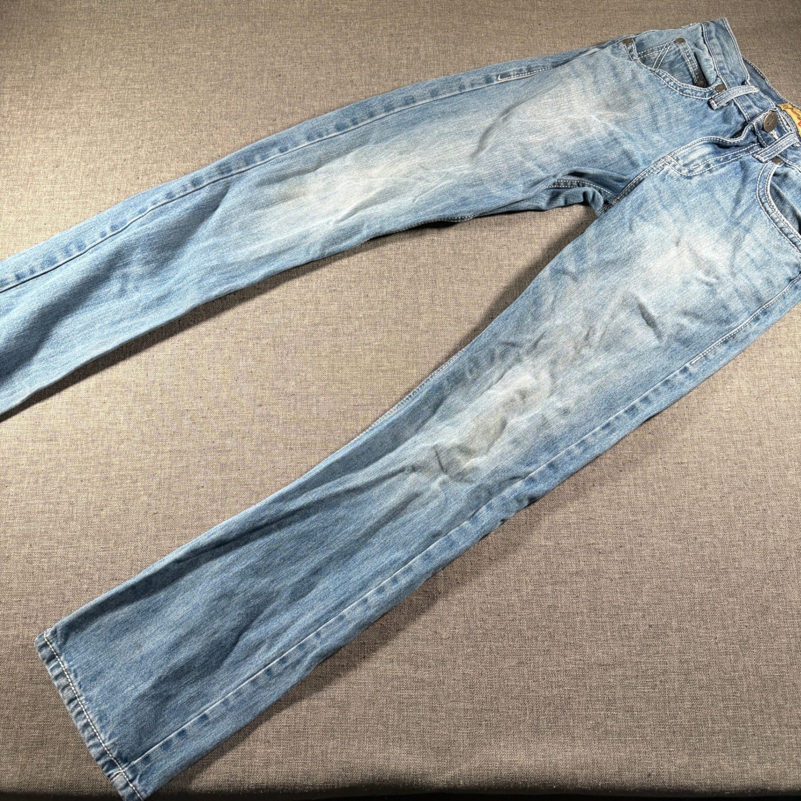 Mens 28x34 Light Wash Straight Leg Denim 1042mwxld