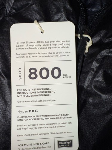 NWT New Adidas Terrex Water Resitant DownJacket Women's XL Hooded Black 800 - Picture 2 of 12