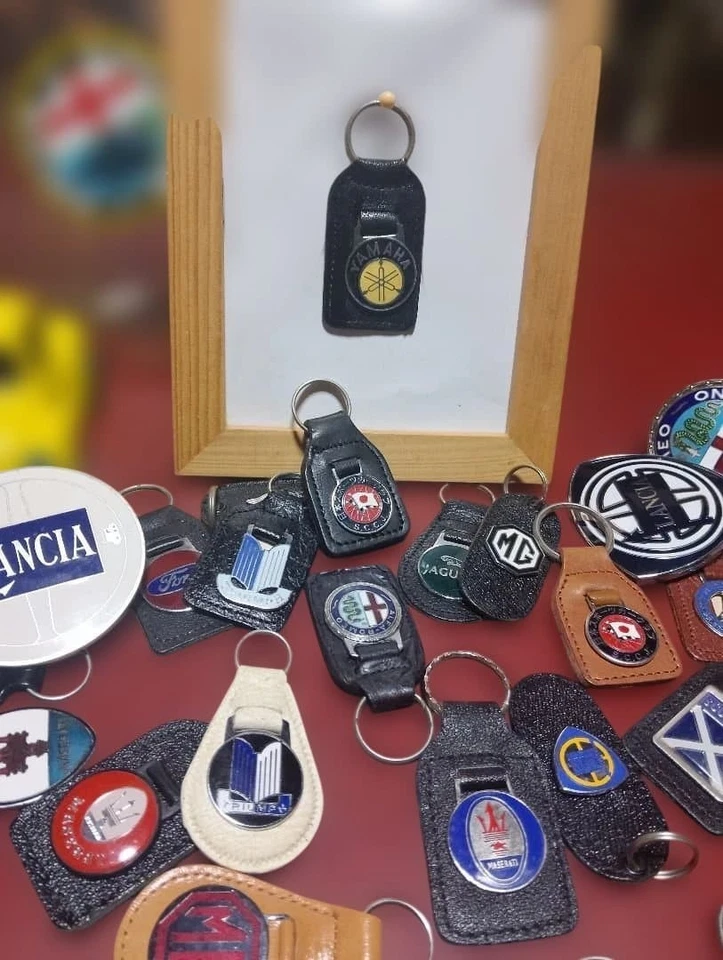 Yamaha Genuine Leather Keychain/Key Ring, Rare, Japan, Unused - Image 4 of 4