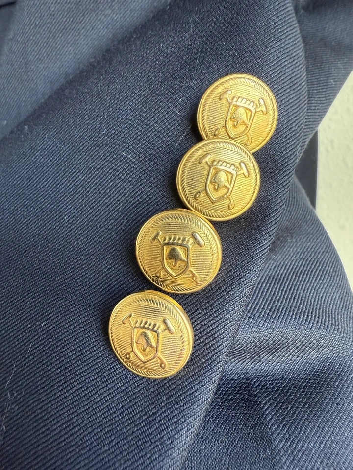 Lauren Ralph Lauren Men's 38S Navy Wool Blazer Jacket Gold Buttons EUC - Image 3 of 4