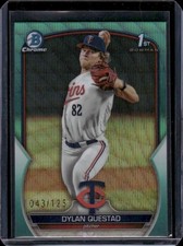 2023 Bowman Draft #BDC-25 Dylan Questad 1st Aqua Wave /125 Minnesota Twins