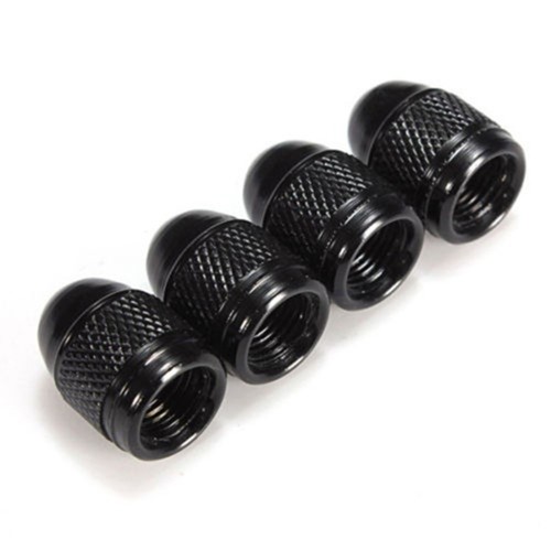 Easy Installation 4pcs Black Aluminum Tire Valve Stems with Dust Covers - Picture 9 of 11