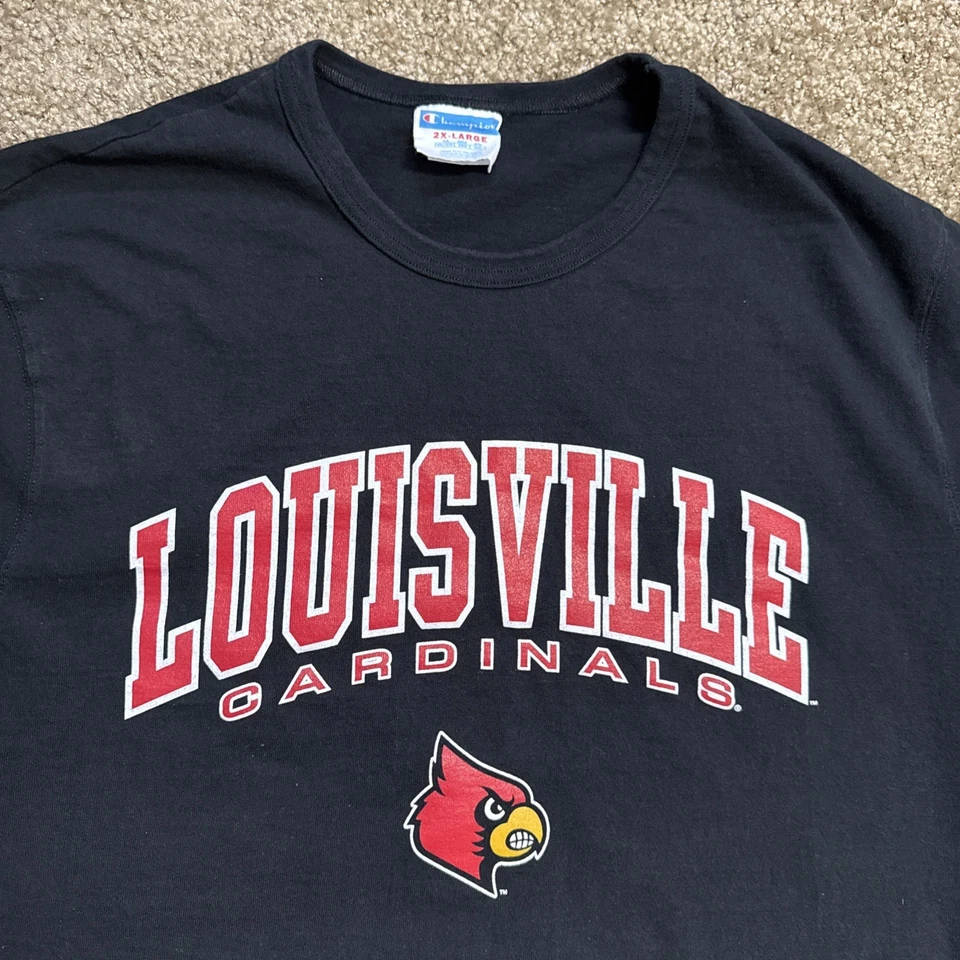 Мужская футболка Louisville Cardinals размер 2XL черная с коротким рукавом Champion Brand - Изображение 3 из 4
