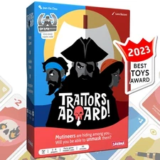 Traitors Aboard - Award Winning Secret Identity Party Game - Fun, Bluffing an...